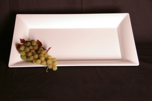 white platter, 13" x 21" Rectangular