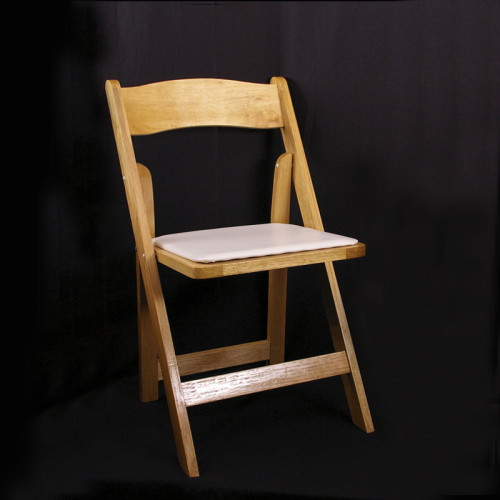 Natural Wood Padded Chair