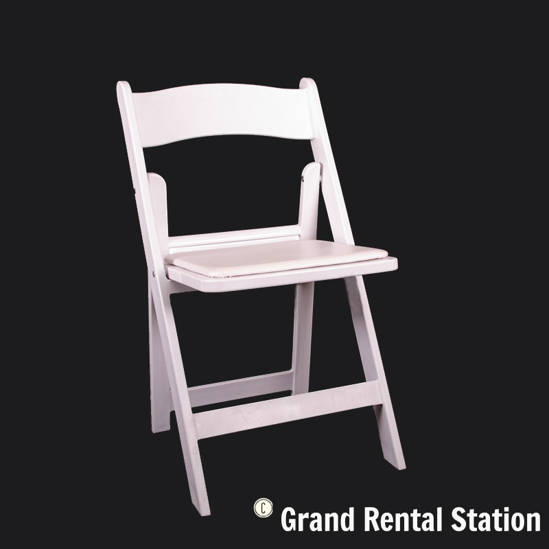 Wedding White Padded Folding Chair