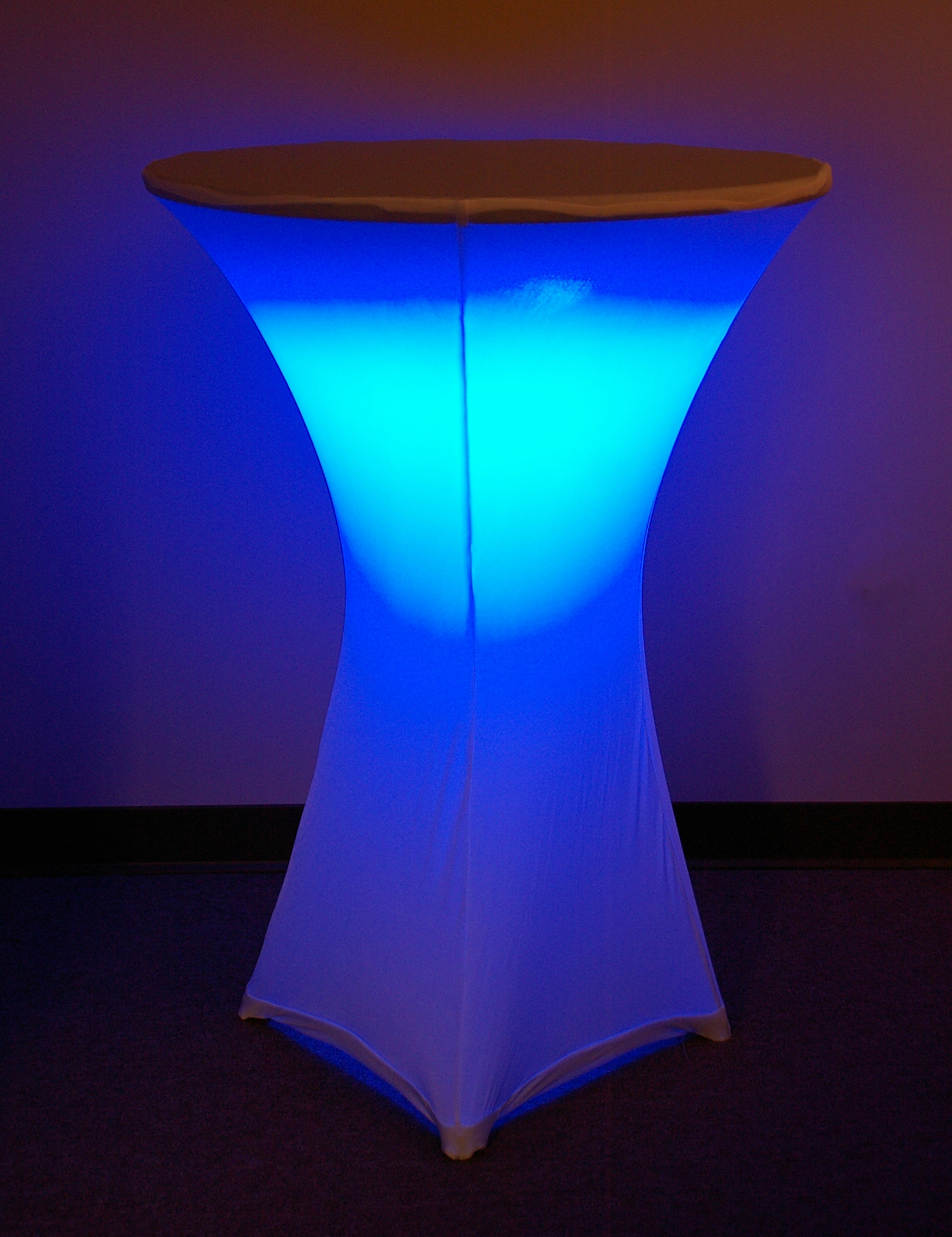 Lighted Cocktail Table, Blue