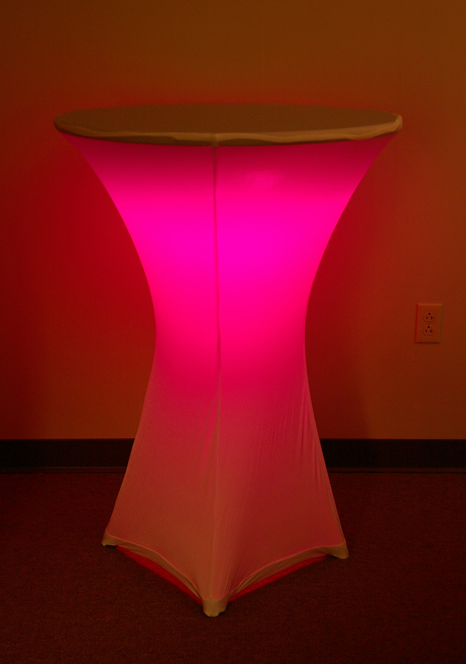 Lighted Cocktail table, Pink