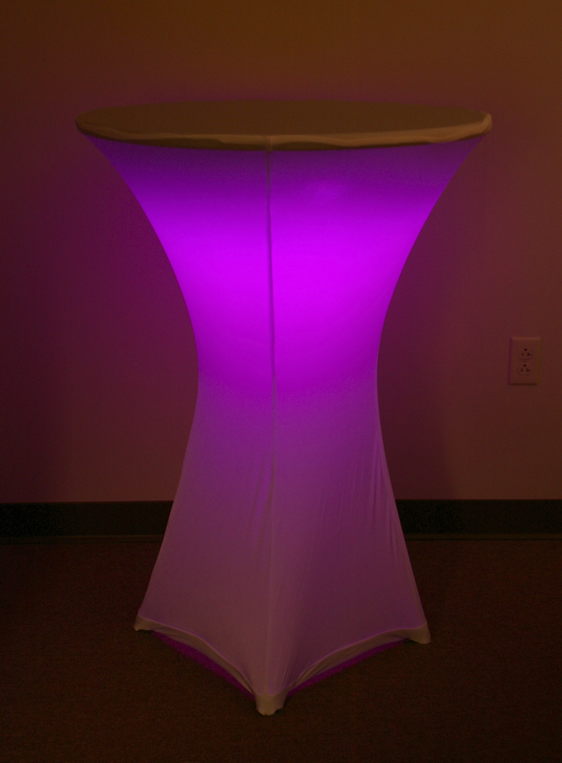Lighted Cocktail Table, Purple