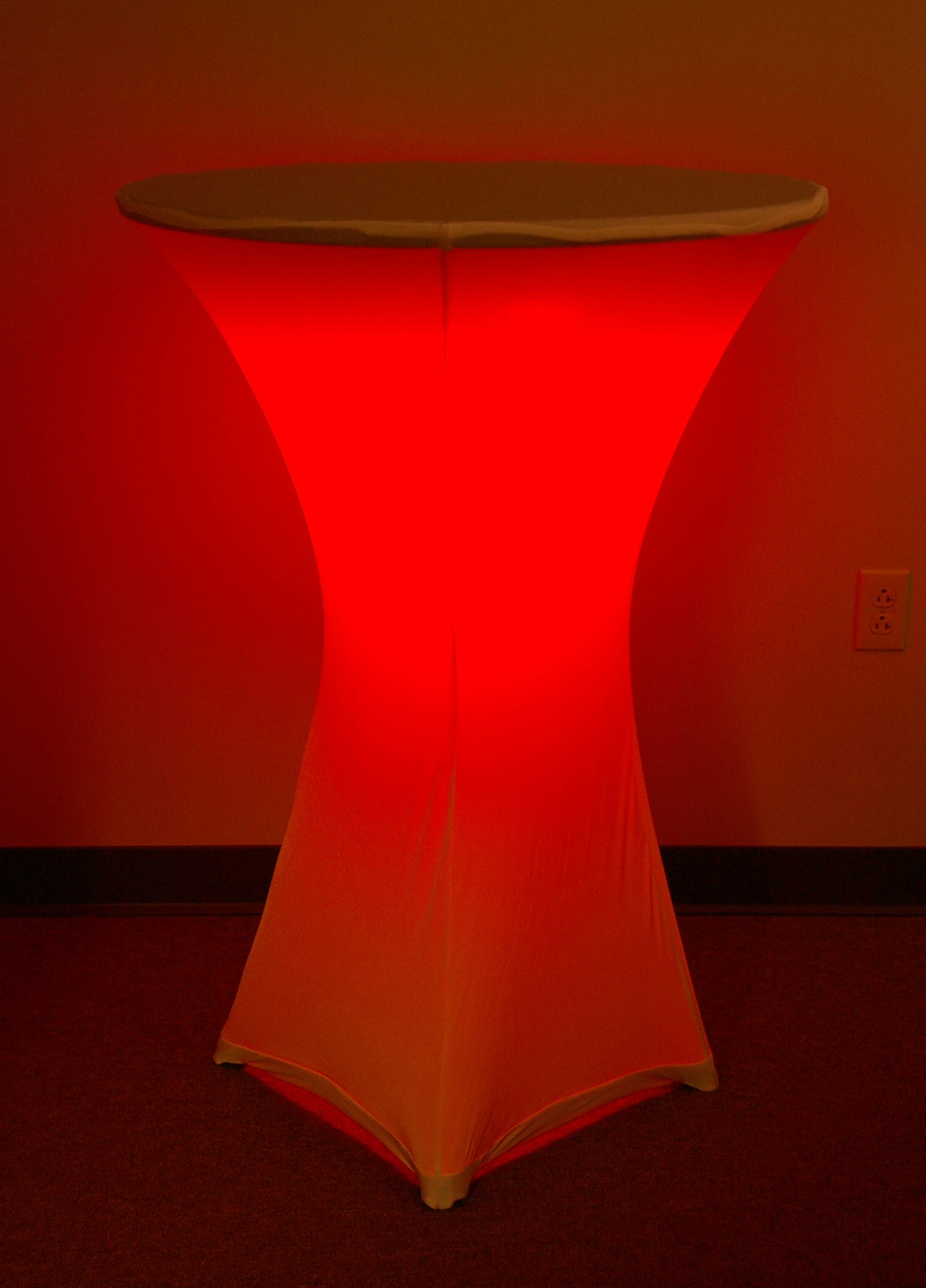 Lighted Cocktail Table, Red