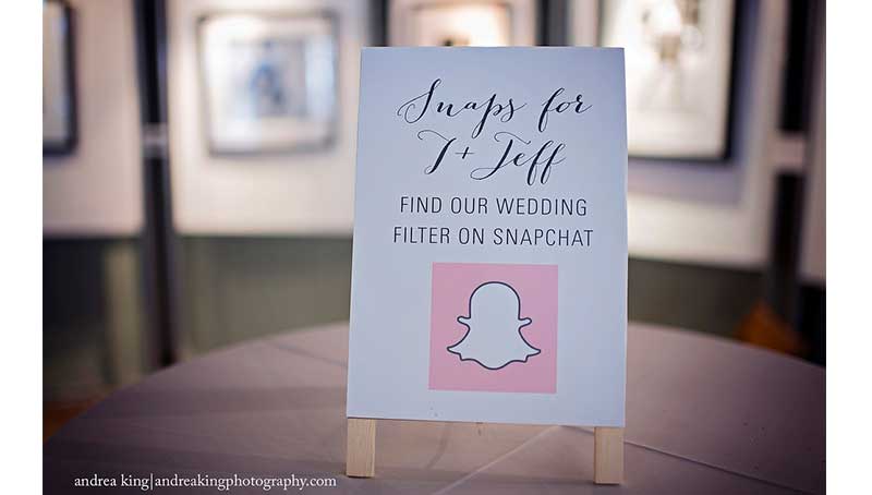 snapchat filter wedding sign