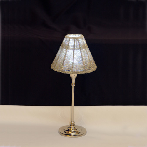 Silver Table Lamp w/ Shade