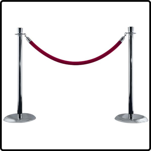 Burgundy Rope w/ Chrome Stanchions